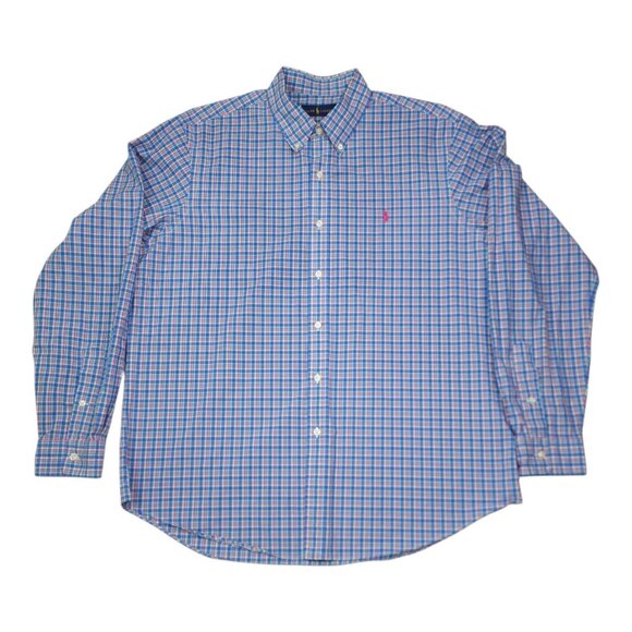 Ralph Lauren Mens XL Multicolor Plaid Button-Down Shirt 100% Cotton Classic Fit - Picture 9 of 9